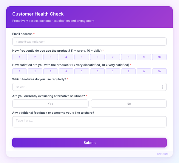Customer Health Check preview