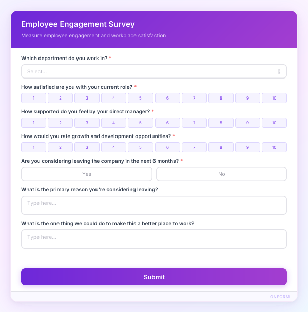 Employee Engagement Survey preview