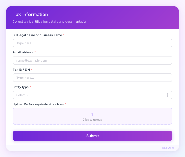 Tax Information preview