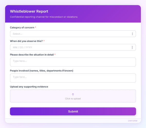 Whistleblower Report preview